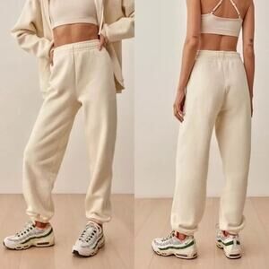 Reformation Boyfriend Sweatpant Offwhite